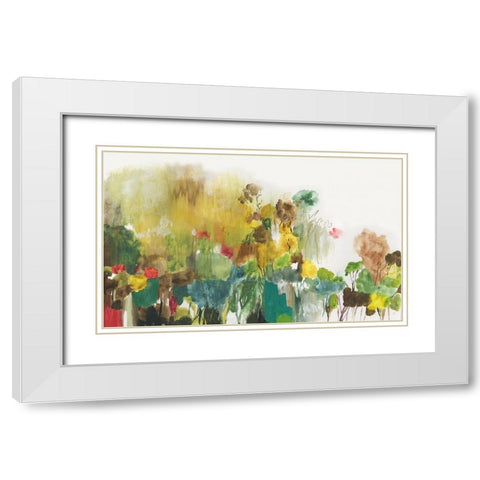 Spring Smell White Modern Wood Framed Art Print with Double Matting by PI Studio