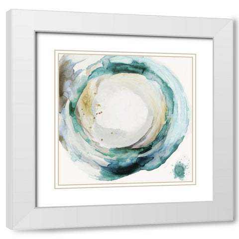 Waters Rings  White Modern Wood Framed Art Print with Double Matting by PI Studio