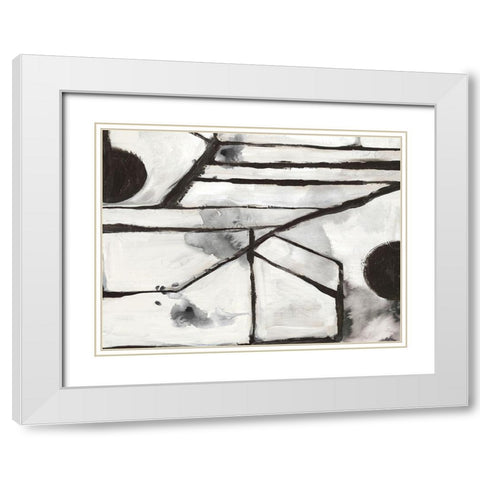 Ancient Pathways I White Modern Wood Framed Art Print with Double Matting by PI Studio