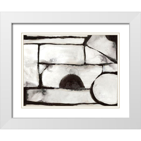 Ancient Pathways II White Modern Wood Framed Art Print with Double Matting by PI Studio