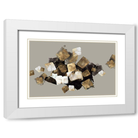 Marigolds Touch  White Modern Wood Framed Art Print with Double Matting by PI Studio