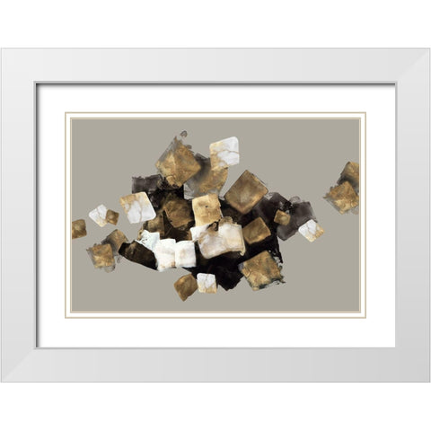 Marigolds Touch  White Modern Wood Framed Art Print with Double Matting by PI Studio