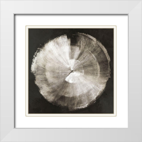 Touch of Silver  White Modern Wood Framed Art Print with Double Matting by PI Studio