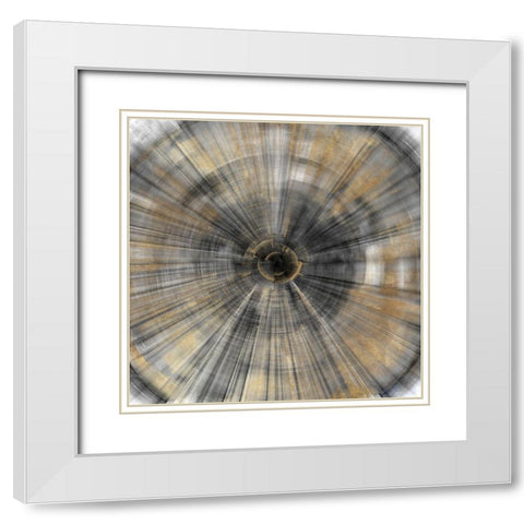 Golden Rays  White Modern Wood Framed Art Print with Double Matting by PI Studio