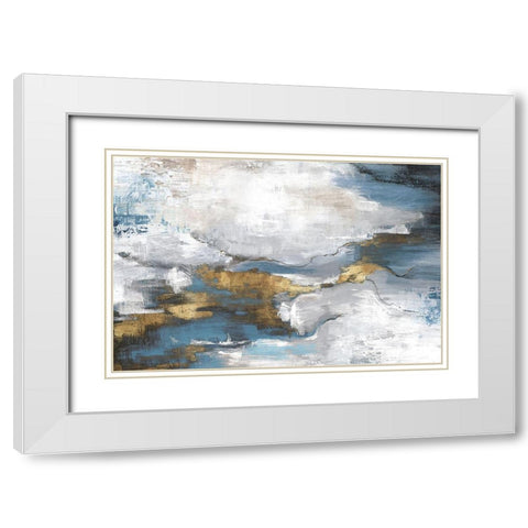 Revolving Motion III White Modern Wood Framed Art Print with Double Matting by PI Studio