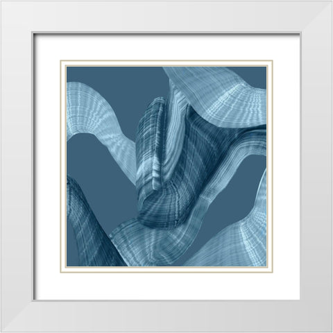 Unfolded Secret II White Modern Wood Framed Art Print with Double Matting by PI Studio