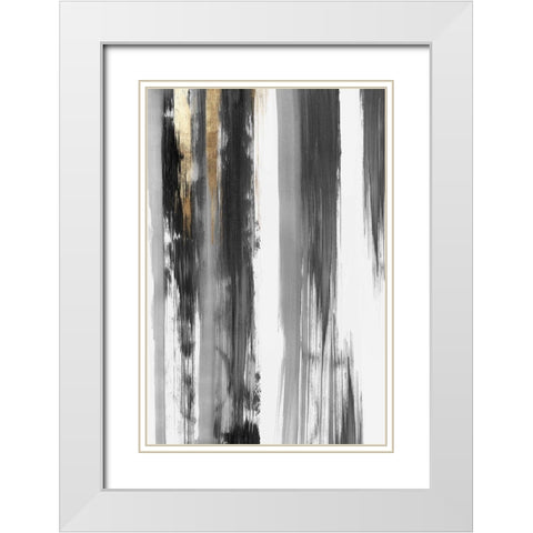 Midas Touch I White Modern Wood Framed Art Print with Double Matting by PI Studio