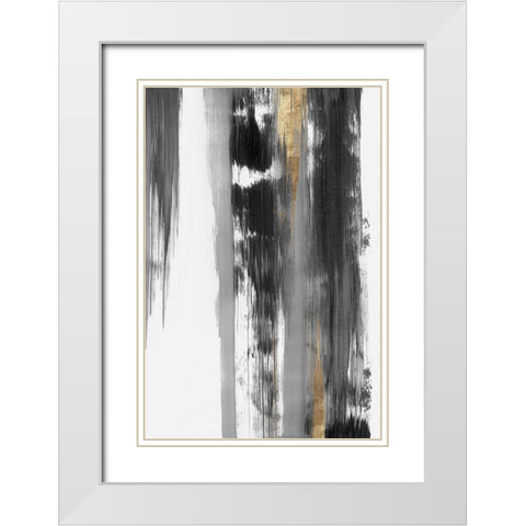 Midas Touch II White Modern Wood Framed Art Print with Double Matting by PI Studio