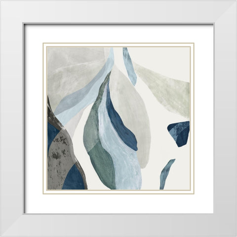 Aria I White Modern Wood Framed Art Print with Double Matting by PI Studio