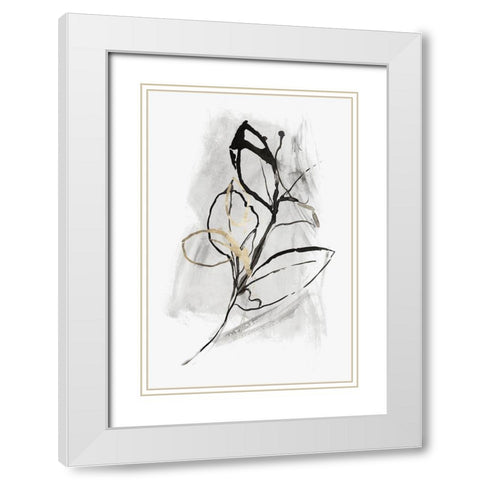 All the Leaves Are Gold I White Modern Wood Framed Art Print with Double Matting by PI Studio