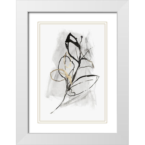 All the Leaves Are Gold I White Modern Wood Framed Art Print with Double Matting by PI Studio