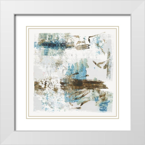 Into Air White Modern Wood Framed Art Print with Double Matting by PI Studio