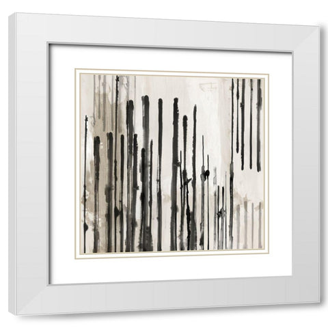 Linearity I White Modern Wood Framed Art Print with Double Matting by PI Studio