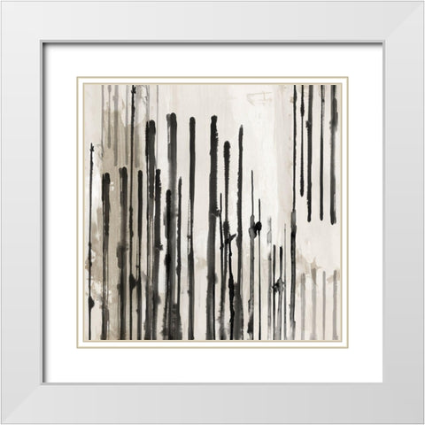 Linearity I White Modern Wood Framed Art Print with Double Matting by PI Studio