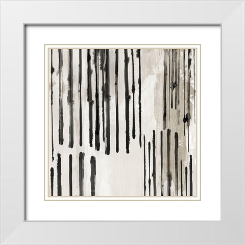 Linearity II White Modern Wood Framed Art Print with Double Matting by PI Studio