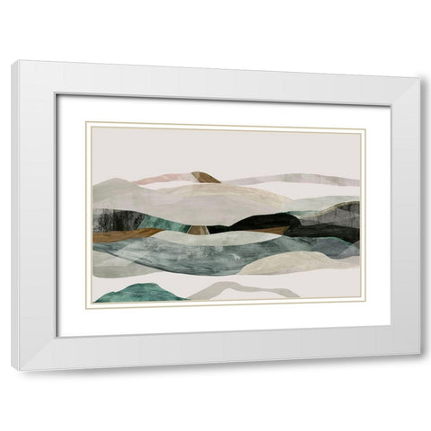 Winter in the Mountains  White Modern Wood Framed Art Print with Double Matting by PI Studio