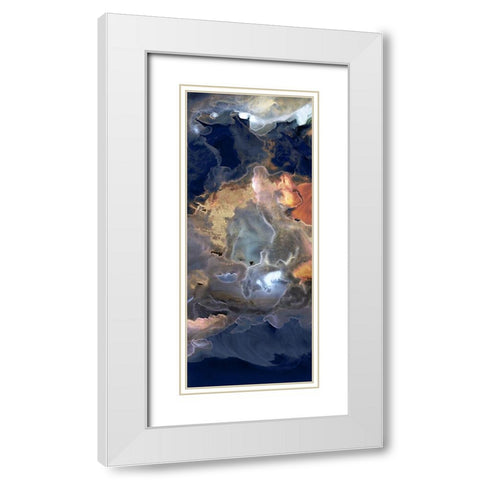 Storm in Moonlight I White Modern Wood Framed Art Print with Double Matting by PI Studio