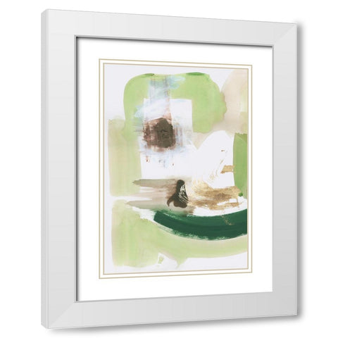 Time Traveler II White Modern Wood Framed Art Print with Double Matting by PI Studio