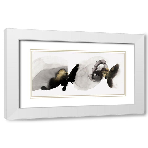 Flowing Rythm I  White Modern Wood Framed Art Print with Double Matting by PI Studio