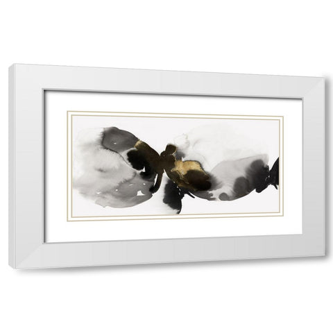 Flowing Rythm II White Modern Wood Framed Art Print with Double Matting by PI Studio