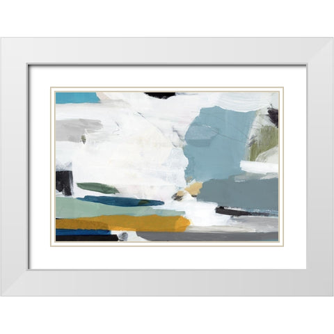 Brush Formation I  White Modern Wood Framed Art Print with Double Matting by PI Studio