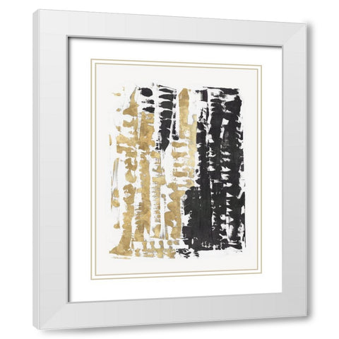 Aureate III White Modern Wood Framed Art Print with Double Matting by PI Studio