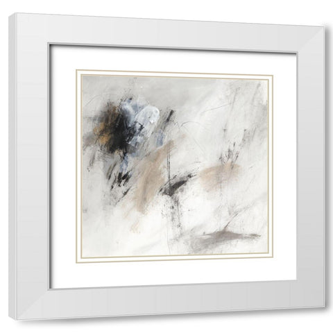 Sketch Lines I  White Modern Wood Framed Art Print with Double Matting by PI Studio