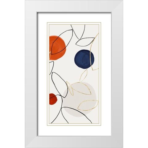 Sunset Spring III White Modern Wood Framed Art Print with Double Matting by PI Studio