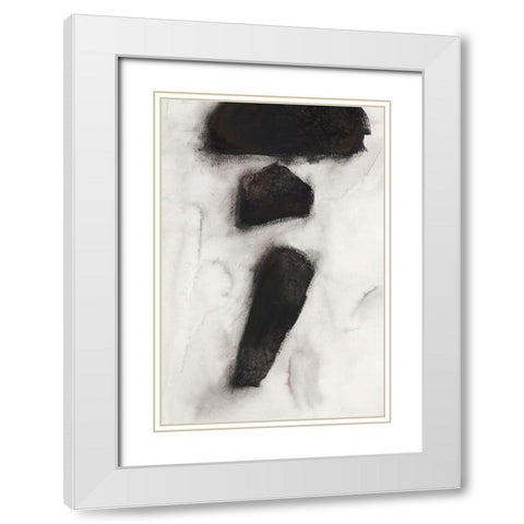 Elegant Contrast I  White Modern Wood Framed Art Print with Double Matting by PI Studio