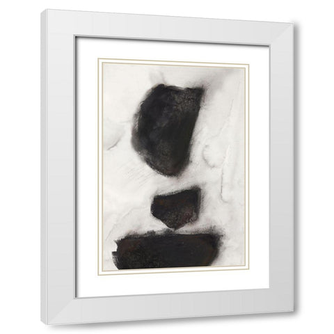 Elegant Contrast II White Modern Wood Framed Art Print with Double Matting by PI Studio