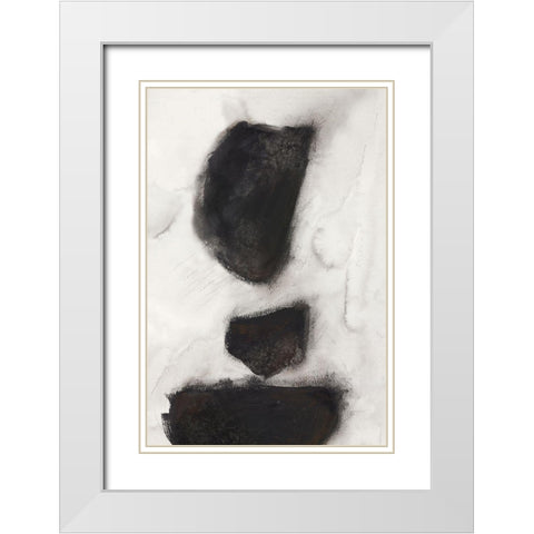 Elegant Contrast II White Modern Wood Framed Art Print with Double Matting by PI Studio