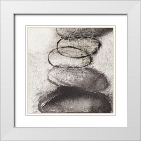 Starting Point I  White Modern Wood Framed Art Print with Double Matting by PI Studio