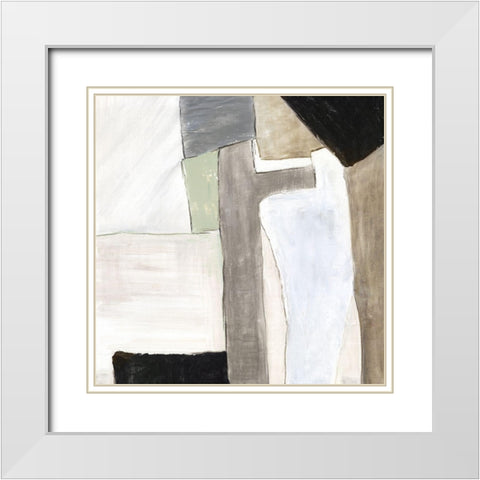 Rearrange Space I  White Modern Wood Framed Art Print with Double Matting by PI Studio