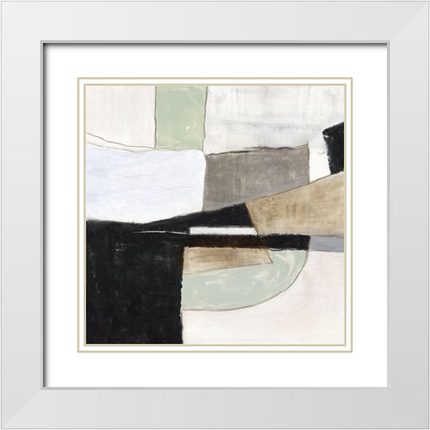 Rearrange Space II White Modern Wood Framed Art Print with Double Matting by PI Studio