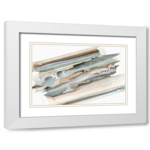 Stacks of Beauty  White Modern Wood Framed Art Print with Double Matting by PI Studio