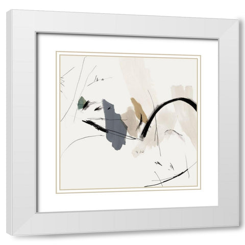 Heavenly II White Modern Wood Framed Art Print with Double Matting by PI Studio