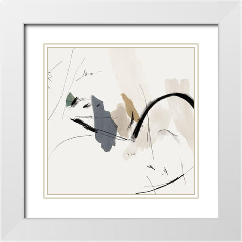 Heavenly II White Modern Wood Framed Art Print with Double Matting by PI Studio