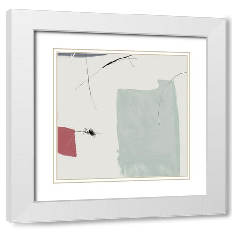 Allure I  White Modern Wood Framed Art Print with Double Matting by PI Studio