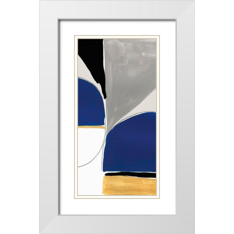 Azure Reflector I  White Modern Wood Framed Art Print with Double Matting by PI Studio