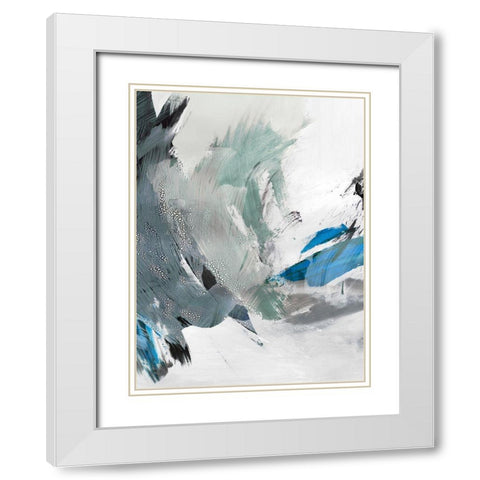 PI517-A White Modern Wood Framed Art Print with Double Matting by PI Studio