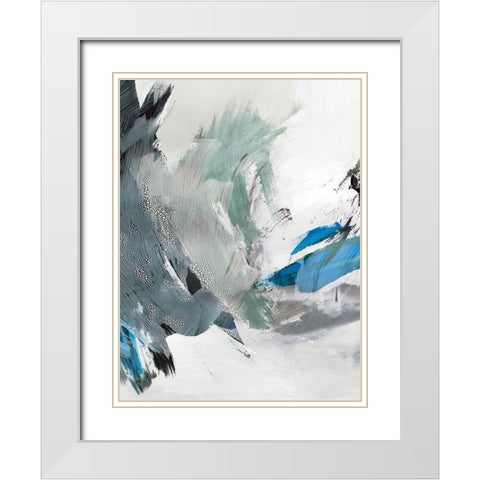 PI517-A White Modern Wood Framed Art Print with Double Matting by PI Studio