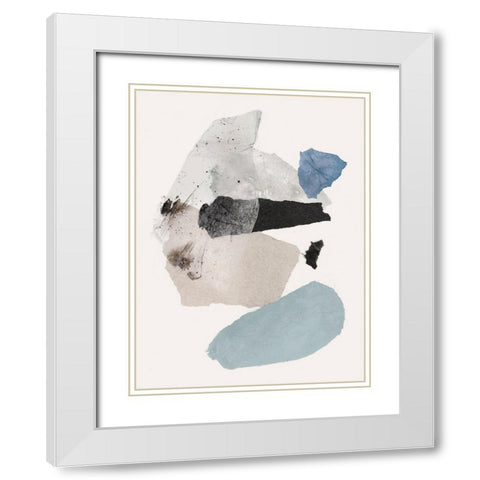 Pieces of Fun II White Modern Wood Framed Art Print with Double Matting by PI Studio