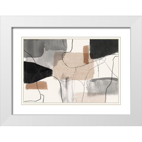 Leaving at Midnight I White Modern Wood Framed Art Print with Double Matting by PI Studio