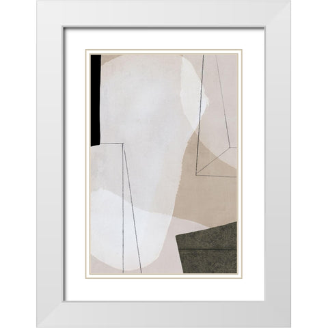 Transparent I  White Modern Wood Framed Art Print with Double Matting by PI Studio