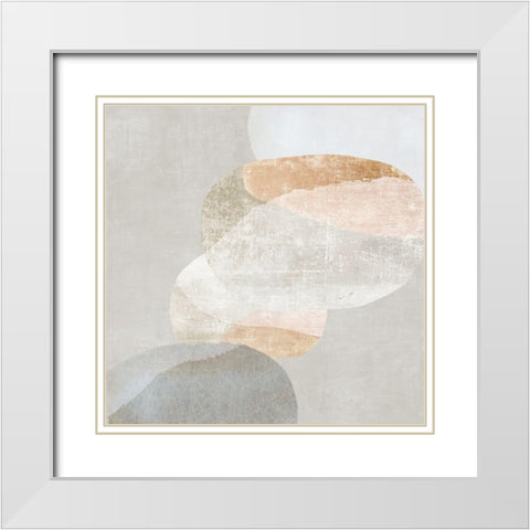 Pile Up II White Modern Wood Framed Art Print with Double Matting by PI Studio