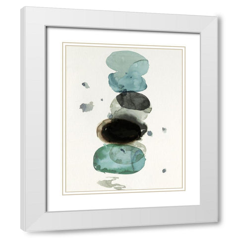In Order II White Modern Wood Framed Art Print with Double Matting by PI Studio