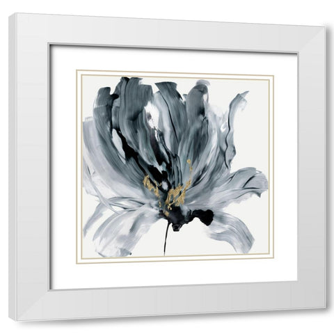 In Bloom White Modern Wood Framed Art Print with Double Matting by PI Studio