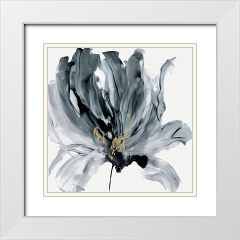 In Bloom White Modern Wood Framed Art Print with Double Matting by PI Studio