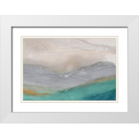 Ocean Drive  White Modern Wood Framed Art Print with Double Matting by PI Studio