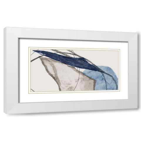 Flowing Togther  White Modern Wood Framed Art Print with Double Matting by PI Studio